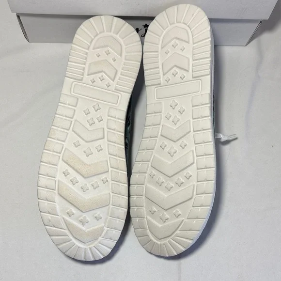 Gypsy Jazz Teal Geometric Slip-Ons - Picture 3 of 4